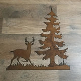 Buck with Pine Tree